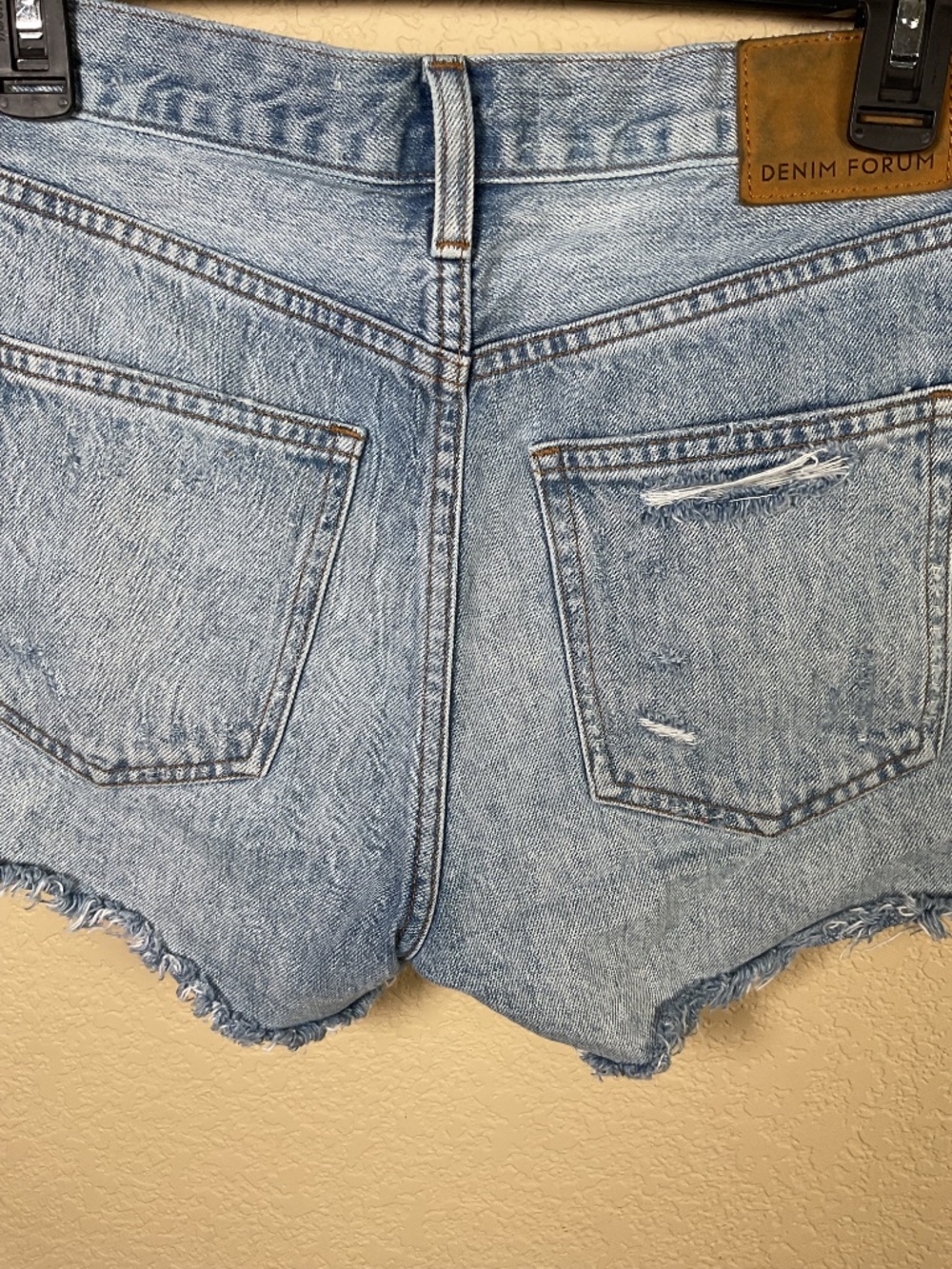 Denim Forum Womens 25 The Ex Boyfriend Short Denim Jean Distressed Shorts Cotton - Picture 7 of 9